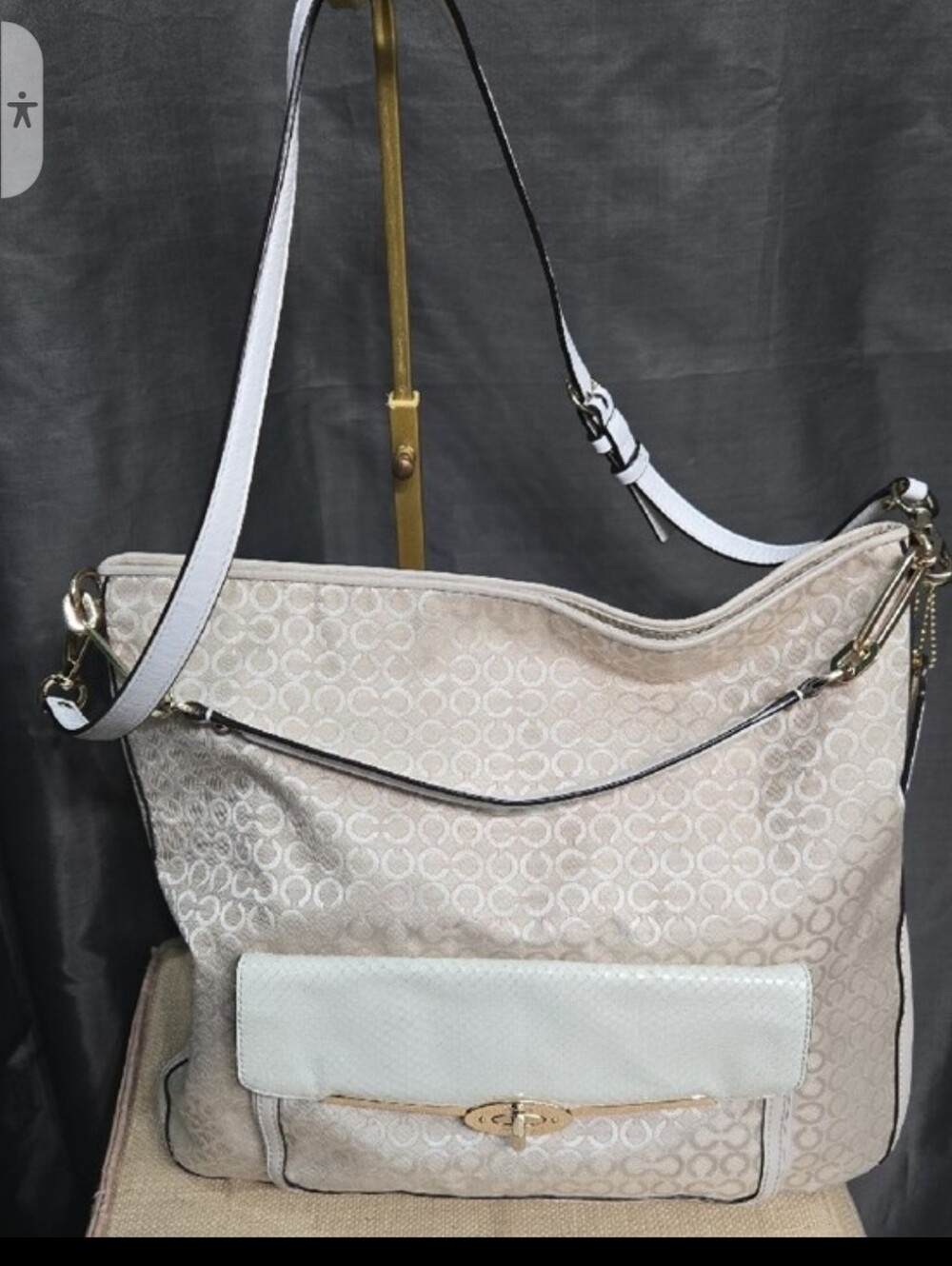 Coach Madison Hobo with Gold Hardware in Like-new Condition